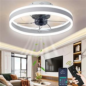 Wildcat Ventilatore da Soffitto con Luce, Moderno Indoor 50CM LED Dimmable Ventilatori da Soffitto con Telecomando, Smart 3 Light Color Change e 6 Velocità Della Ventola