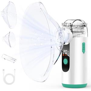 HITHINKMED Aersol Portatile Silenzioso, Aersol Portatile Ricaricabile per Adulti e Bambini, Macchina Aerosol Adulti con Display Digitale, Pulizia Automatica dei Residui(2025 Nuova Versione)