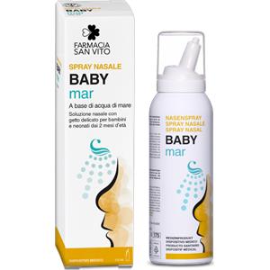 Unifarco Spray Nasale Babymar 100ml - Soluzione Salina Ipertonica per Congestione Nasale nei Bambini