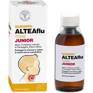 Unifarco ALTEAflu TOSSE JUNIOR 150ml - Sciroppo per tosse secca e produttiva a base di Miele e Polisedox