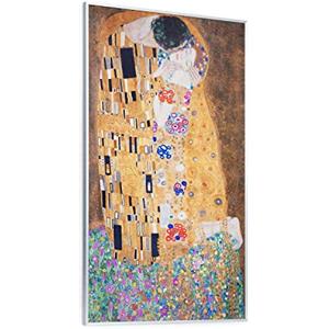 Klarstein Air Art Stufa Elettrica Basso Consumo, Termoconvettore Elettrico da Parete 600W, Termoarredo Design con Telecomando, Termosifone Elettrico a Muro, Pannello Radiante Infrarossi Senza CO2