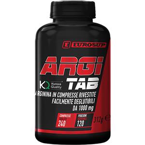 EUROSUP Argi Tab - Integratore di L-Arginina HCL 2000 mg, 240 Compresse, Qualità Kyowa