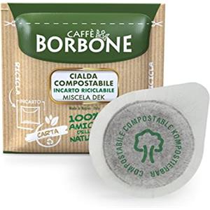 CAFFÈ BORBONE Cialda Compostabile, Miscela Decaffeinata - 50 Cialde - Sistema ESE