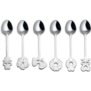 Guzzini Love - Set di 6 Cucchiaini in Acciaio Inox con Design a Tema Cuore