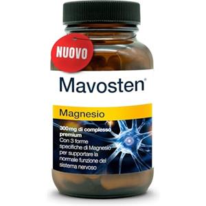 Mavosten® Magnesio [60 capsula] - complesso premium ad alto dosaggio con magnesio bisglicinato | elevata biodisponibilità | testato in laboratorio | vegano | dallo specialista del sistema nervoso