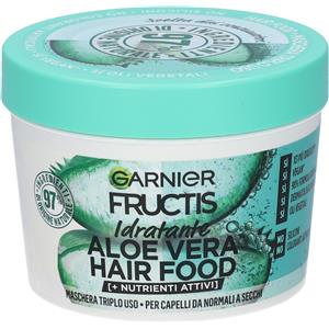 Garnier Fructis Hair Food Aloe Vera - Maschera Idratante e Riparatrice 3 in 1 per Capelli Normali e Danneggiati, 390 ml