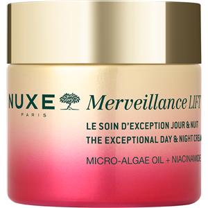 Nuxe Merveillance Lift Crema Giorno e Notte - Trattamento Antirughe Rassodante con Olio di Microalga e Niacinamide, 75ml