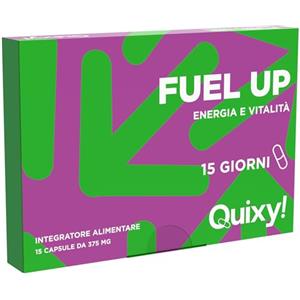 Quixy Fuel Up - Integratore Energia Fisica e Mentale con Guaranà, Caffeina e Beta-Alanina - Focus, Resistenza e Vitalità nei Momenti di Calo - 15 Capsule Made in Italy