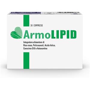 Armolipid 30 Compresse, Integratore Alimentare con Riso Rosso Fermentato, Acido Folico, Policosanoli, Coenzima Q10 e Astaxantina