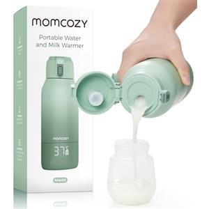 Momcozy Scaldabiberon Portatile, Riscaldamento Rapido e Lunga Durata della Batteria, 2 Modalità per Latte Materno e Acqua, Grande Capacità di 500ml per Tutto il Giorno