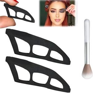 Generisch Ey-etour Makeuphack, Ey-etour eyeshadow tool, stencil per ombretto riutilizzabile, eyeliner contour tool, set di strumenti per il trucco audace (2 pezzi)
