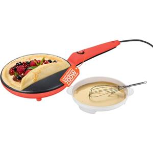 Wintem - Crepiera Elettrica Yummi 600W con Ciotola e Frusta Inclusa, Padella Antiaderente da 20cm Facile da Pulire, Ideale per Preparare Crepes Veloci a Colazione o Merenda in Sicurezza