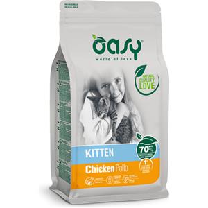 Oasy Kitten Pollo - Alimento Secco Completo per Gattini e Gatte in Gravidanza - 1,5 kg