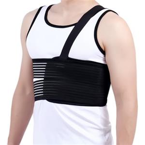Behogan 1 fascia per costole rotte, 80 - 115 cm, traspirante, pettorale e cintura lombare, fascia per lesioni ai muscoli costali, costole schiacciate o chirurgia cardiaca