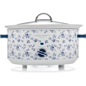 VQ Laura Ashley Pentola Cottura Lenta 6,5 Litri con Stampa China Rose di VQ - Slow Cooker per 8 a 10 Persone, Economica in Energia, con 3 Impostazioni di Temperatura e Coperchio in Vetro Temperato