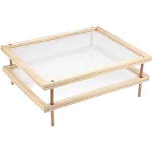 JIEBWCHA Pasta essiccatore, essiccatore per tagliatelle, impilabile, asciugacapelli per pasta in legno, piastra di essiccazione, vassoio per asciugatrici, struttura in legno, essiccatore per erbe