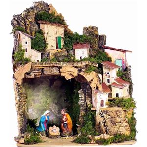 ROSSI ROSA Presepe: 20x14x26 cm, Natività 6 cm con Luci - REGISTRATI! SCOPRI ALTRE PROMO