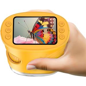 LELESUN Microscopi per bambini 4K, microscopio portatile mini tascabile 1000X, giocattoli educativi scientifici, regali per bambini dai 4 ai 6 anni, dagli 8 ai 12 anni, studenti, ragazzi e ragazze