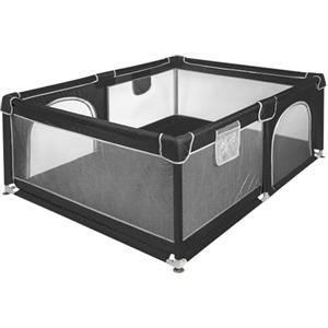 Belfoyer Box modulare 120 cm x 160 cm x 66 cm, pieghevole, tessuto Oxford con custodia, sicuro e comodo, attività genitore-figlio (grigio scuro)