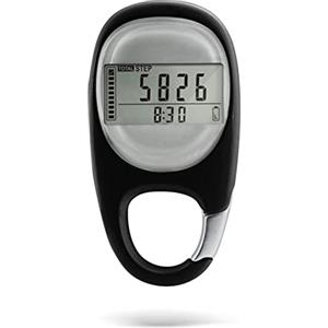 ThreeH Pedometro 3D per Camminare Contapassi Senza Smartphone Pedometro Portatile con clip Contacalorie Distanza Semplice Operazione per Anziani Bambini Nero