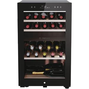 Haier Wine Bank 50 HWS42GDAU1 Cantinetta Vino 42 Bottiglie Libera 2 Zone Nero
