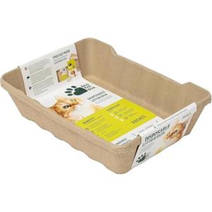 EcoPetBox Lettiera per gatti Eco Pet Box, inodore e a prova di perdite, confezione da 3 vaschette monouso. Pratica e naturale, ideale per la casa e i viaggi per gatti, conigli, cani di piccola taglia e furetti