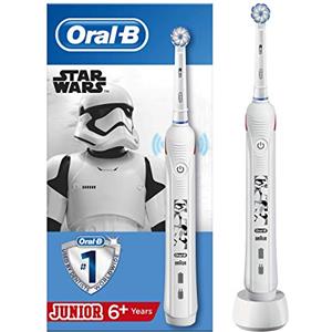 Oral-B Spazzolino Elettrico Ricaricabile Junior, Manico Con Personaggi Di Star Wars, Testina, Per Età Da 6 Anni, Multi