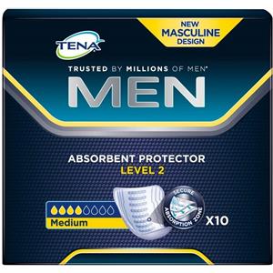 TENA Men Pannolone Sagomato Maschile Livello 2 - 20 Pezzi, Assorbenza Media per Incontinenza Leggera