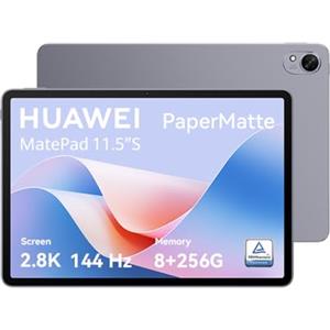 HUAWEI MatePad 11.5" S versione PaperMatte 8GB+256GB tablet, 2.8K FullView Display delicato sugli occhi, Registrazione e revisione semplice, potente batteria da 8800 mAh, Wi-Fi/Bluetooth, Grigio