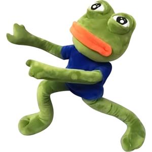 Peufcmi Peluche Rana,Peluche Compatto Rana Triste - Bambolotto Morbido Collezionabile Bambini Neonato - Pasqua Natale Compleanno San Neonato Bambino