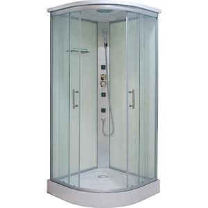Home36 Cabina doccia completa TANGO 90 x 90 x 215 cm - con ugelli massaggianti, montaggio rapido, testa e doccetta, vetro di sicurezza, con tazza doccia, box doccia completo
