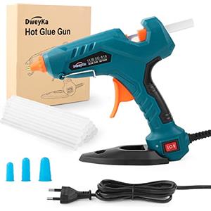 Dweyka Pistola per Colla a Caldo, Set 60 / 100W Doppia Temperatura con 11mm Colla a Caldo, per Arte DIY a Scuola Riscaldamento Rapido per Hobby, Artigianato