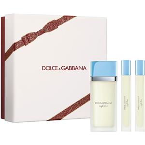 Dolce&Gabbana Light Blue EDT Mini Trio Gift Set - Eau de Toilette 50 ml 10 ml 10 ml, Set Regalo per Donna