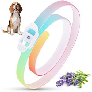 Puqoeuoa Collare Antiparassitario Per Cani, 69cm Impermeabile & Regolabile, Antipulci Per Cani Previene la Leishmaniosi Efficace 8 Mesi Colorato