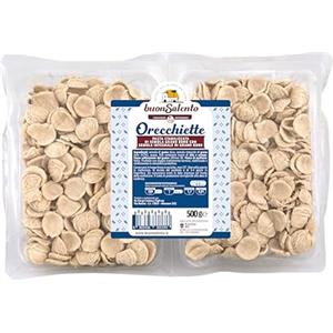 Buon Salento - Orecchiette Pugliesi Pasta Fresca Artigianale 500g - Classiche, Integrali e di Semola - Pasta Tipica del Salento Made in Italy (500 GR, Orechiette Semola Integrale Grano Duro)