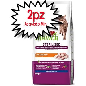TRAINER NATURAL GATTO STERILIZZATO ADULT TACCHINO E FIBRA DI PISELLO 10 KG OF [PREZZO A CONFEZIONE - acquisto min. 2 confezioni]