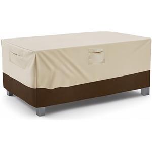 Vailge AOKEY vailge - Copertura per tavolo da patio rettangolare/ovale, resistente e impermeabile, copertura per mobili da giardino, grande, beige e marrone