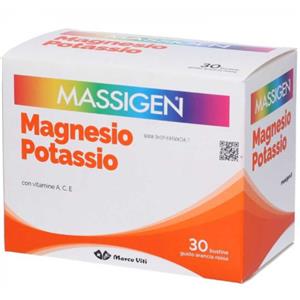 Massigen Magnesio e Potassio - Integratore Alimentare in Bustine da 30, Gusto Arancia Rossa, Edizione Speciale 2025