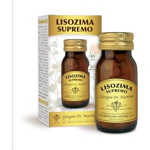 Dr Giorgini LISOZIMA SUPREMO Pastiglie 250 mg - 40 g (80 DOSI da 1 pastiglia - Integratore di lisozima con lattoferrina, vitamina C e vitamina A -)