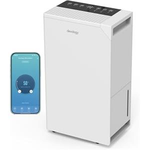 Devology Deumidificatore Digitale Devology 20 Litri al Giorno - App WI-FI - Modalità di Sospensione, Timer 24 ore Asciugatura Biancheria - Stampo Elettrico Portatile, Dispositivo Rimozione Umidità e Condensa