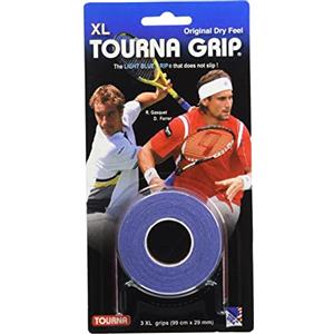 Tourna Mantis Unique Tourna Racket Grip Roll, Blu, 3 X XL Grips, Giallo, Si Adatta alla Maggior Parte dei Modelli K-REY-TSG035
