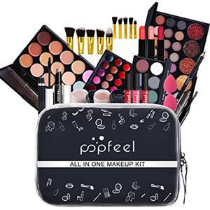 RoseFlower Trousse di Trucchi Set, Set Trucco Professionale Completo, Viaggio Cosmetics Tavolozza Kit per Trucco, Fard e Palette di Ombretti Palette, Set Trucco Iniziale per Donna & Bambina #4