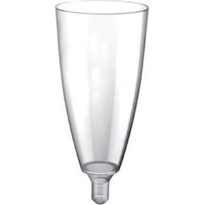 WAF Flute Spumante Trasparente 12 cl - 20 Pezzi in Polistirene per Calici Eleganti