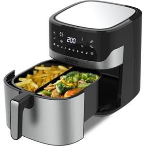 Taurus - Friggitrice ad Aria Air Fry Digital 7S Wall | 1600W | 6,5L | 8 Programmi | Touch Screen | Timer 60 Min | Avviso Acustico | Accessorio Divider | Cottura Doppia