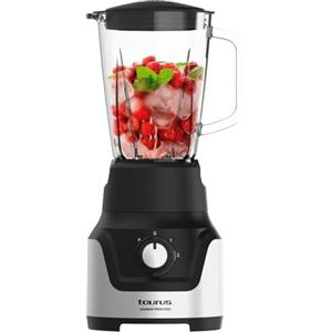 Solac Taurus - Frullatore a Caraffa Magnum Press 1500 | 1500W | Caraffa in Vetro 1,5L | 2 Velocità + Turbo | Lame Inox 4 Fili | Tritaghiaccio | Blocco di Sicurezza | Acciaio Inox