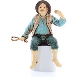 Moranduzzo Carrettiere per Presepe da Cm 10 Scala 1:20 - Statuine Presepe Indistruttibili - Stile 700', Pittura Rifinita a Mano, Prodotto Ufficiale, Made in Italy, Scultore M. Landi