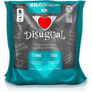 Disugual Alimento Completo per Cani Adulti Piccola Taglia - 1 Kg - Varianti Tonno, Agnello e Pesce