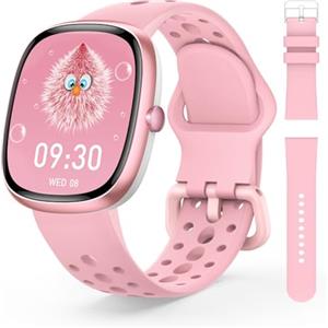 JoJoego Fitness Tracker Smartwatch Bambini, Orologio Smartwatch Bambino con 100+ modalità Sportive, Contapassi, Frequenza Cardiaca, Monitor del Sonno, Impermeabile IP68, Regalo per ADO 5-16, Rosa