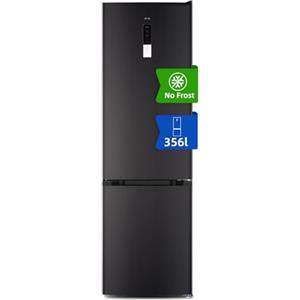 CHiQ Frigorifero combinato,356L No Frost(frigorifero 260L,congelatore inferiore 96L),scomparto frutta e verdura,cassetti profondi,modalità vacanza, allarme porta,acciaio inox scuro,Class D,FBM351NEI42