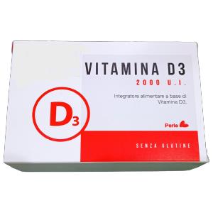 L.R.B. Lab. Ricerc. Biochimiche FPR Vitamina D3 2000 UI - 60 Perle per Ossa e Sistema Immunitario